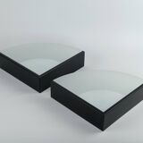 2 triangular wall lights 1980