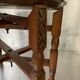 Oriental tea table, moroccan, copper top, engraved wood base, ethnic