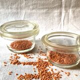 Set of two Pyrex jars