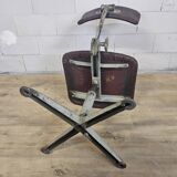 Vintage skai/metal adjustable industrial office chair (40s)
