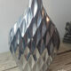 Brushed aluminium vase