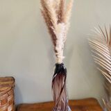Vase en verre torsadé