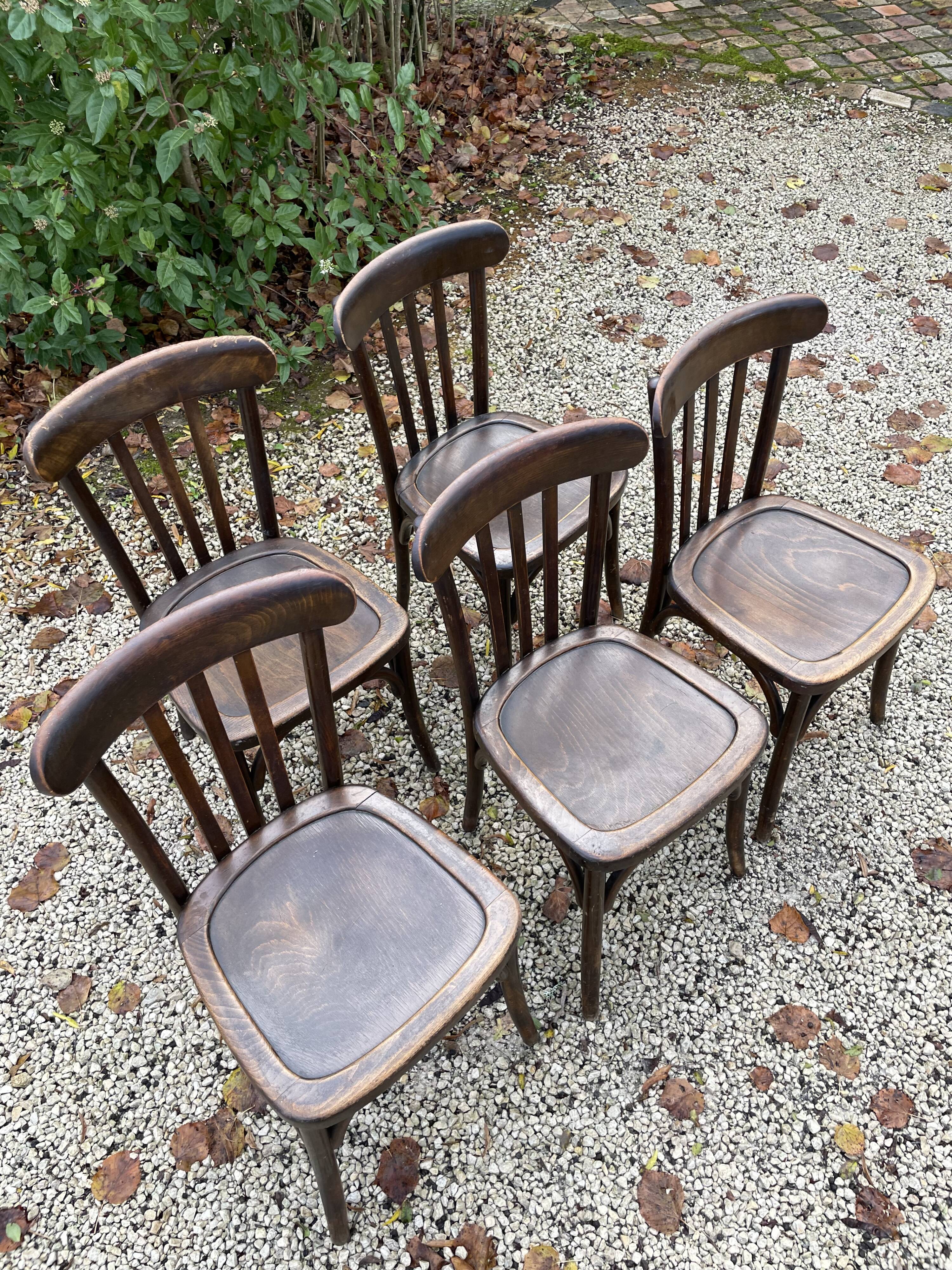 5 bistro chairs