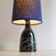 Mid-century modern pottery table lamp with candy glazing from Söholm, Denmark, 1960s