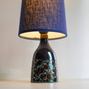 Mid-century modern pottery table lamp with candy glazing from Söholm, Denmark, 1960s