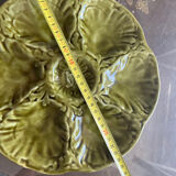 Lot of 8 oyster plates in Barbotine Gien 1970
