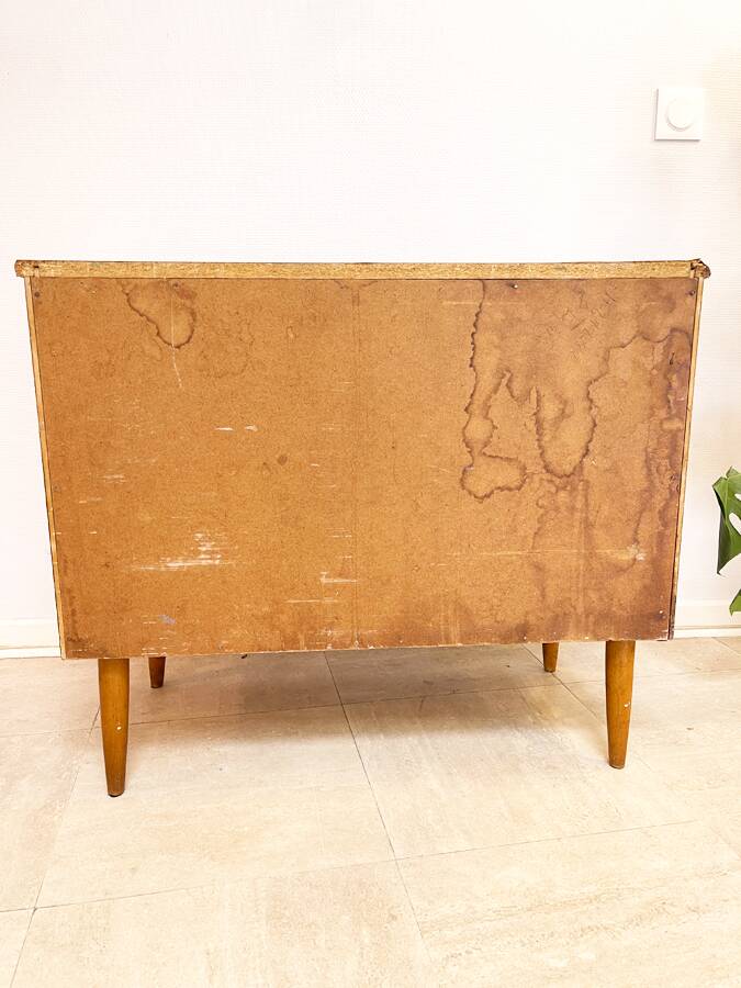 Small vintage Scandinavian chest of drawers in teak – 1960s