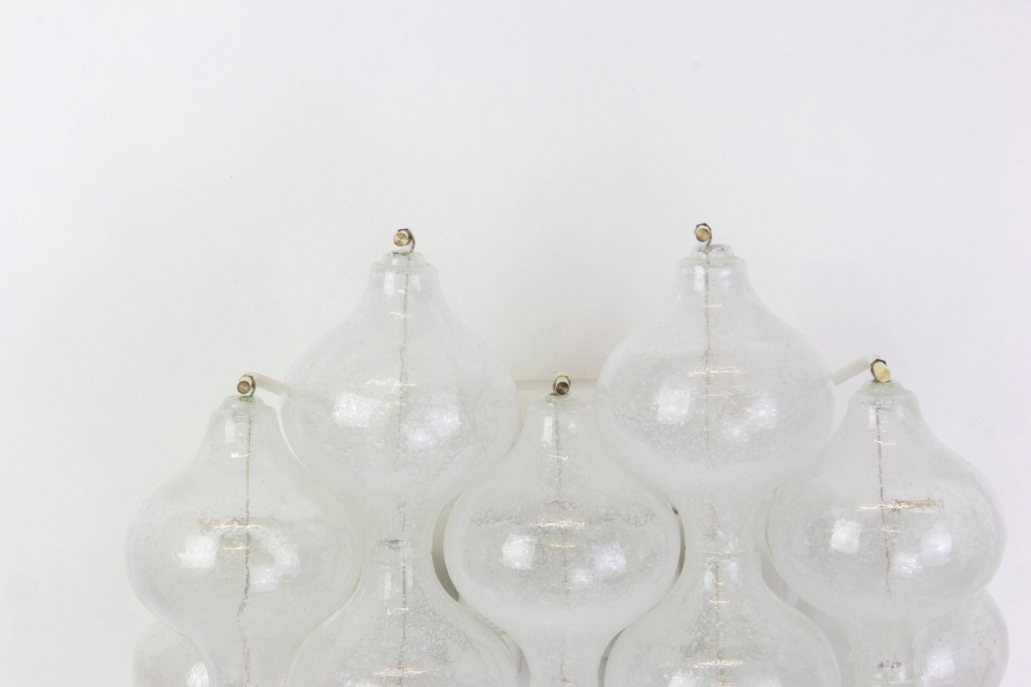 Pairs of large wall sconces 'Tulipan' Kalmar, Austria, 1970s