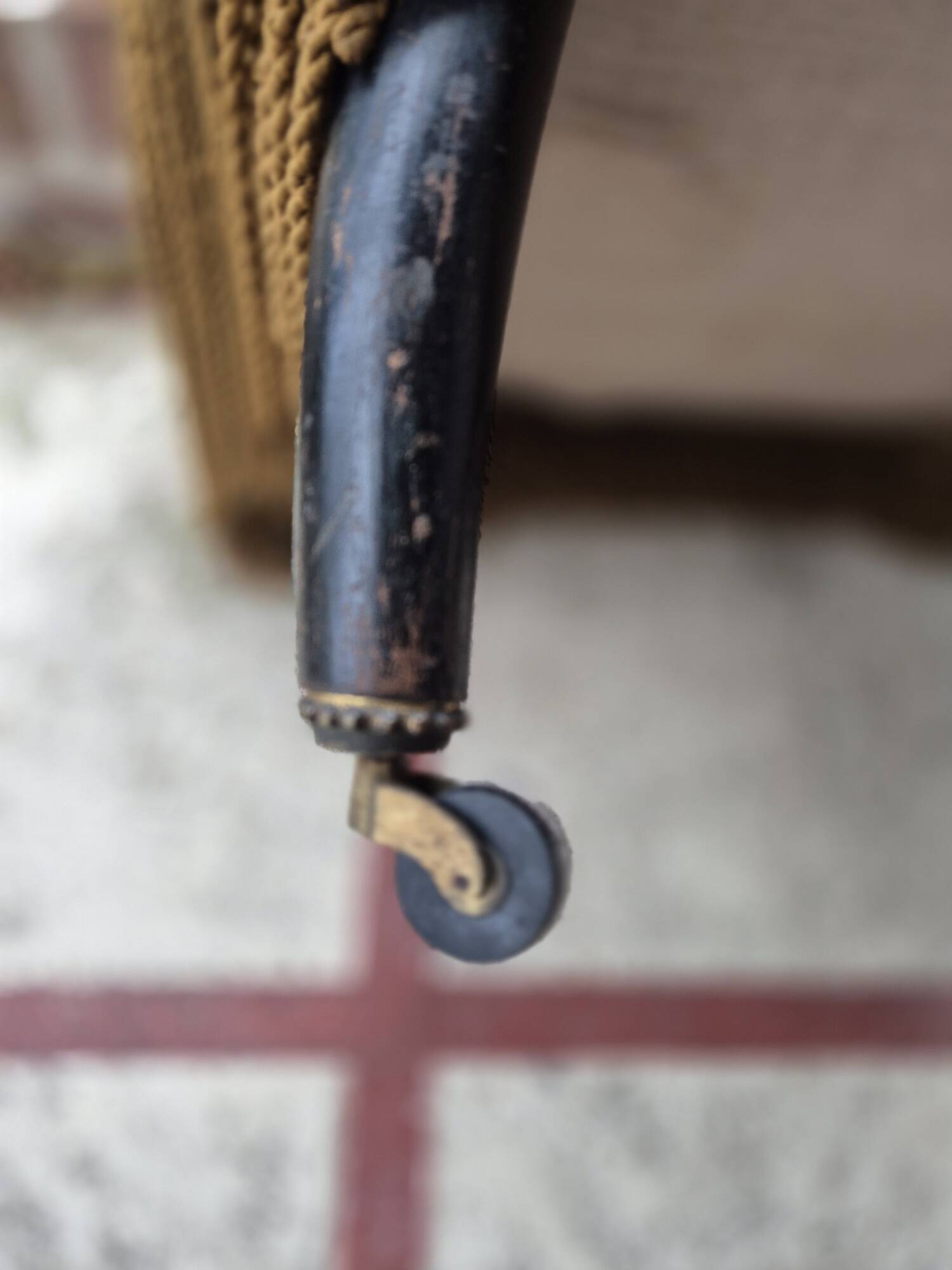 Pair of Napoleon III toad armchairs