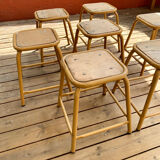 Set of 7 low stools