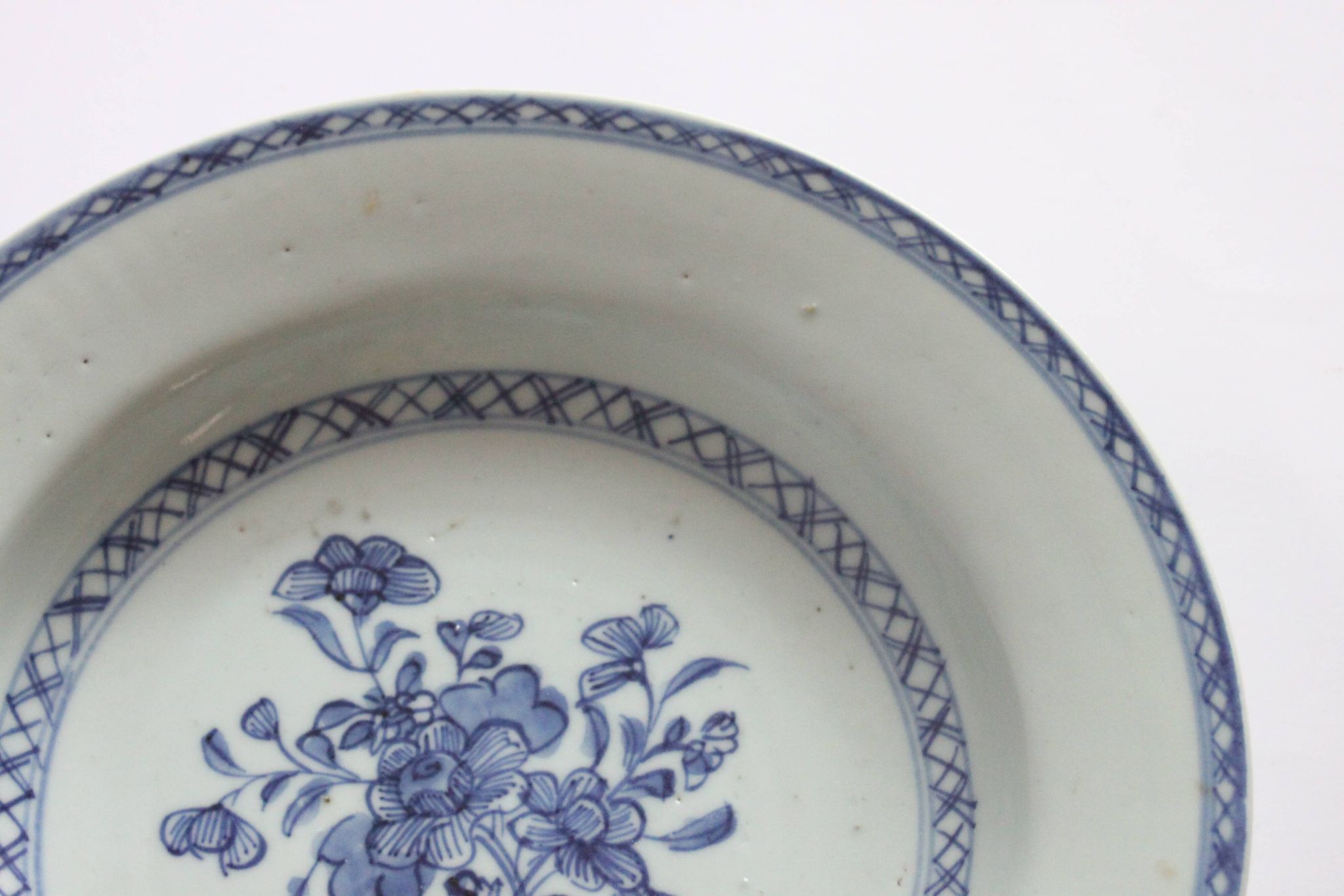 Assiette en porcelaine d'exportation Qianlong, Chine 18e