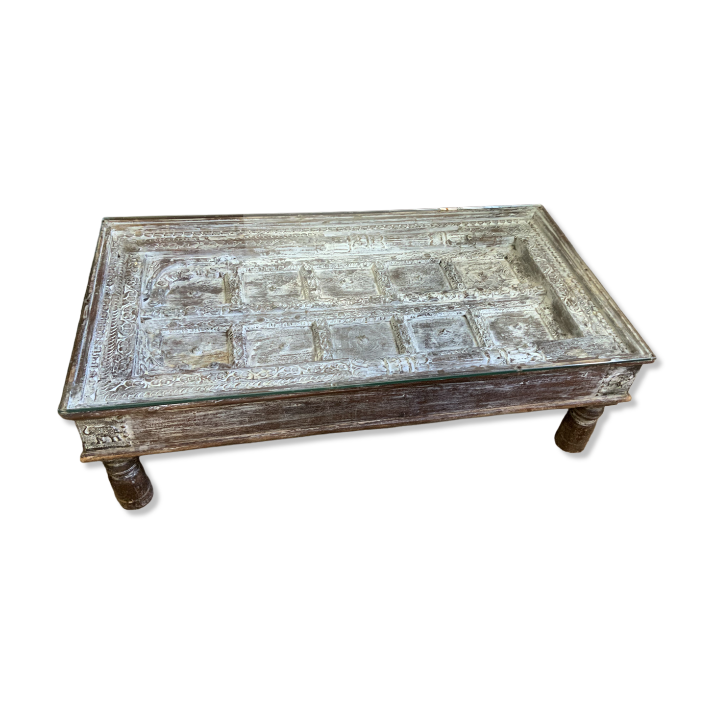Coffee table, Hindu style, Pakistani, handmade
