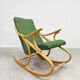 Rocking-chair vintage en bois courbé
