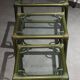 Vintage nesting table, green in colour.
