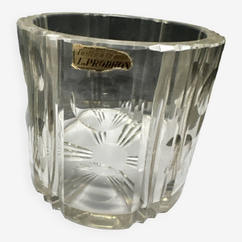 Art deco hand carved l. prodhon ice bucket - 1930s