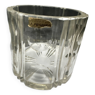 Art deco hand carved l. prodhon ice bucket - 1930s