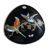 Decorative plate Longwy Aubade 3522 – birds – hand-painted