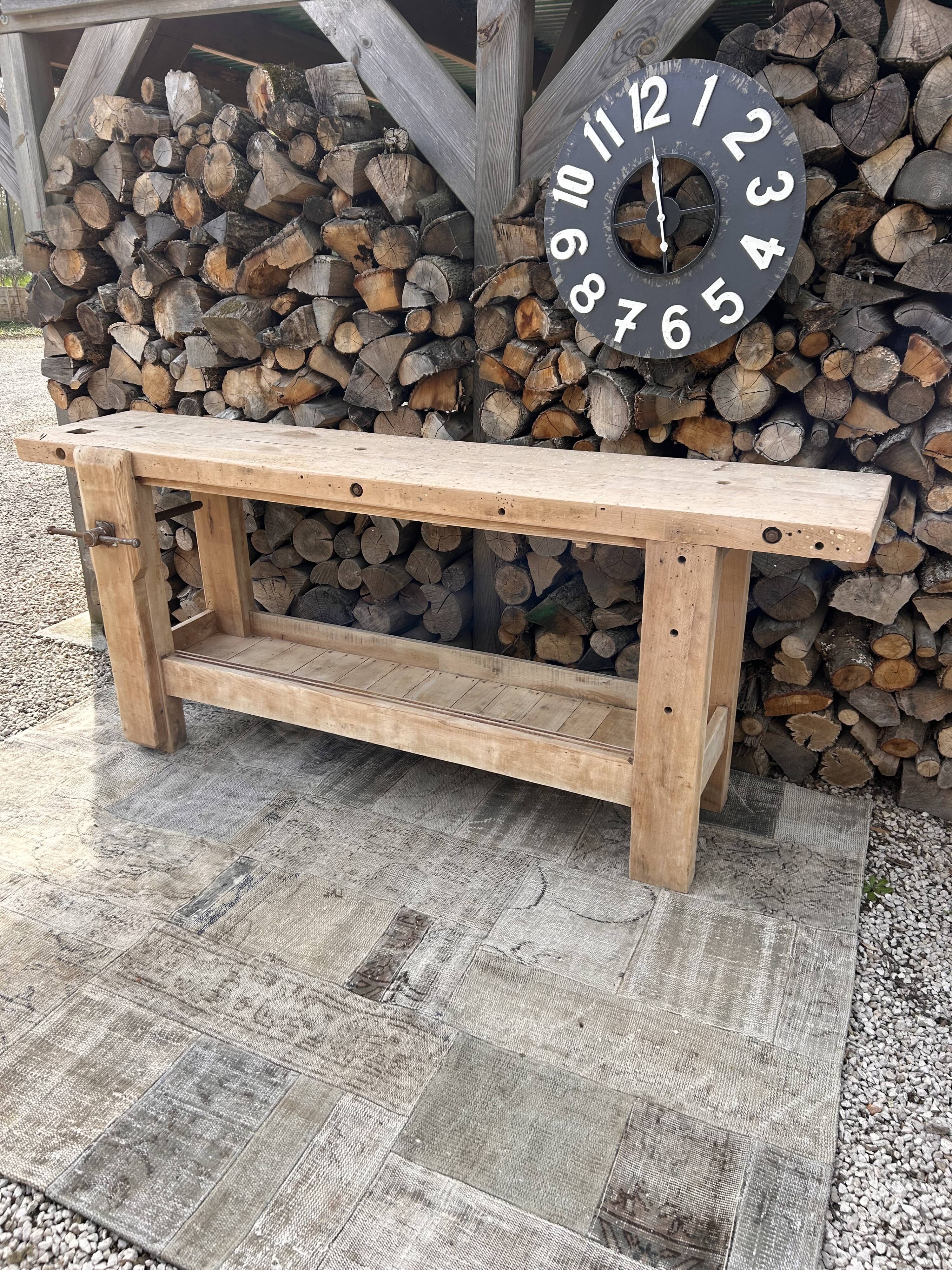 Renovated carpenter's workbench
