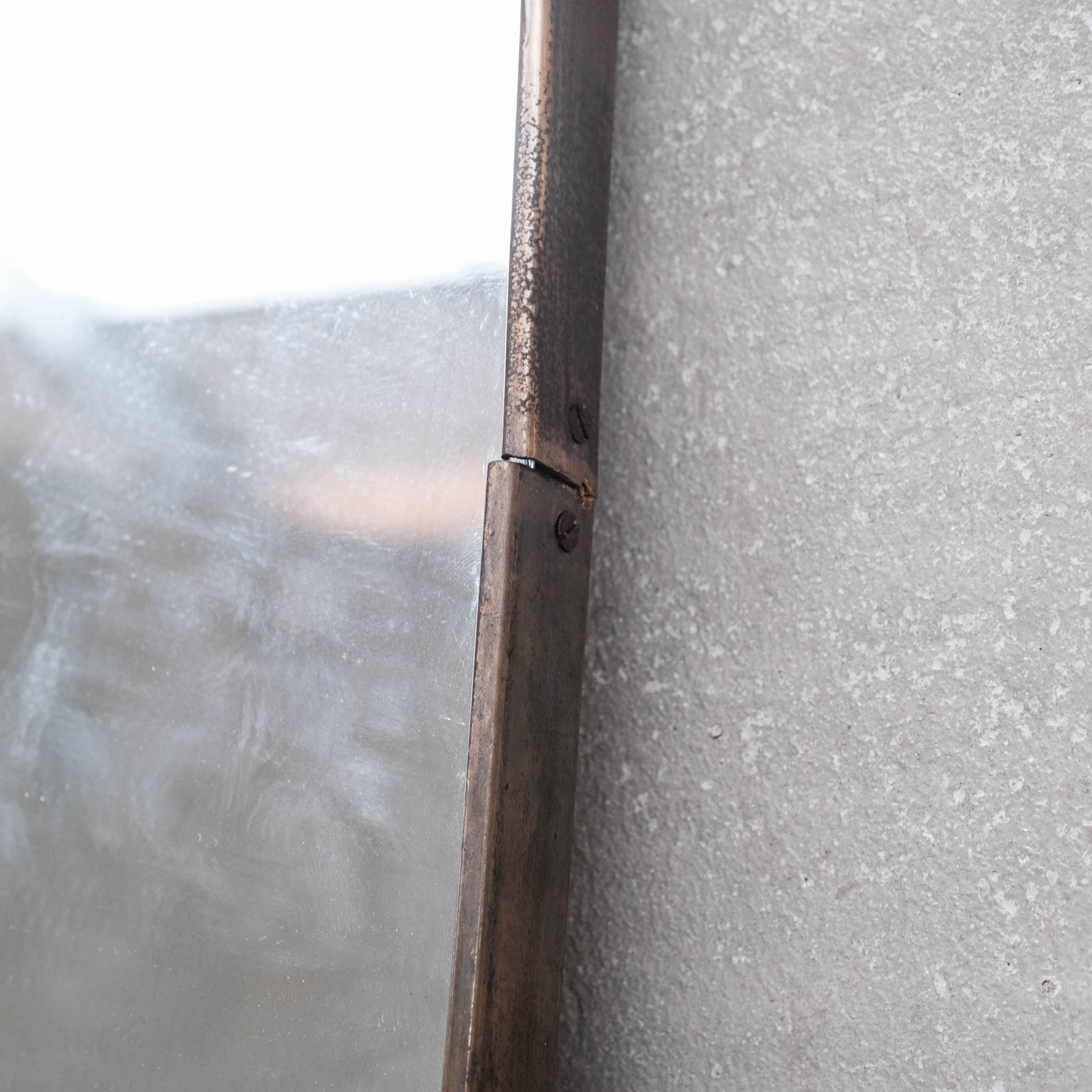 Xl mid-century brass italian mirror