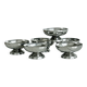 Lot de 6 coupelles vintage en inox brillant