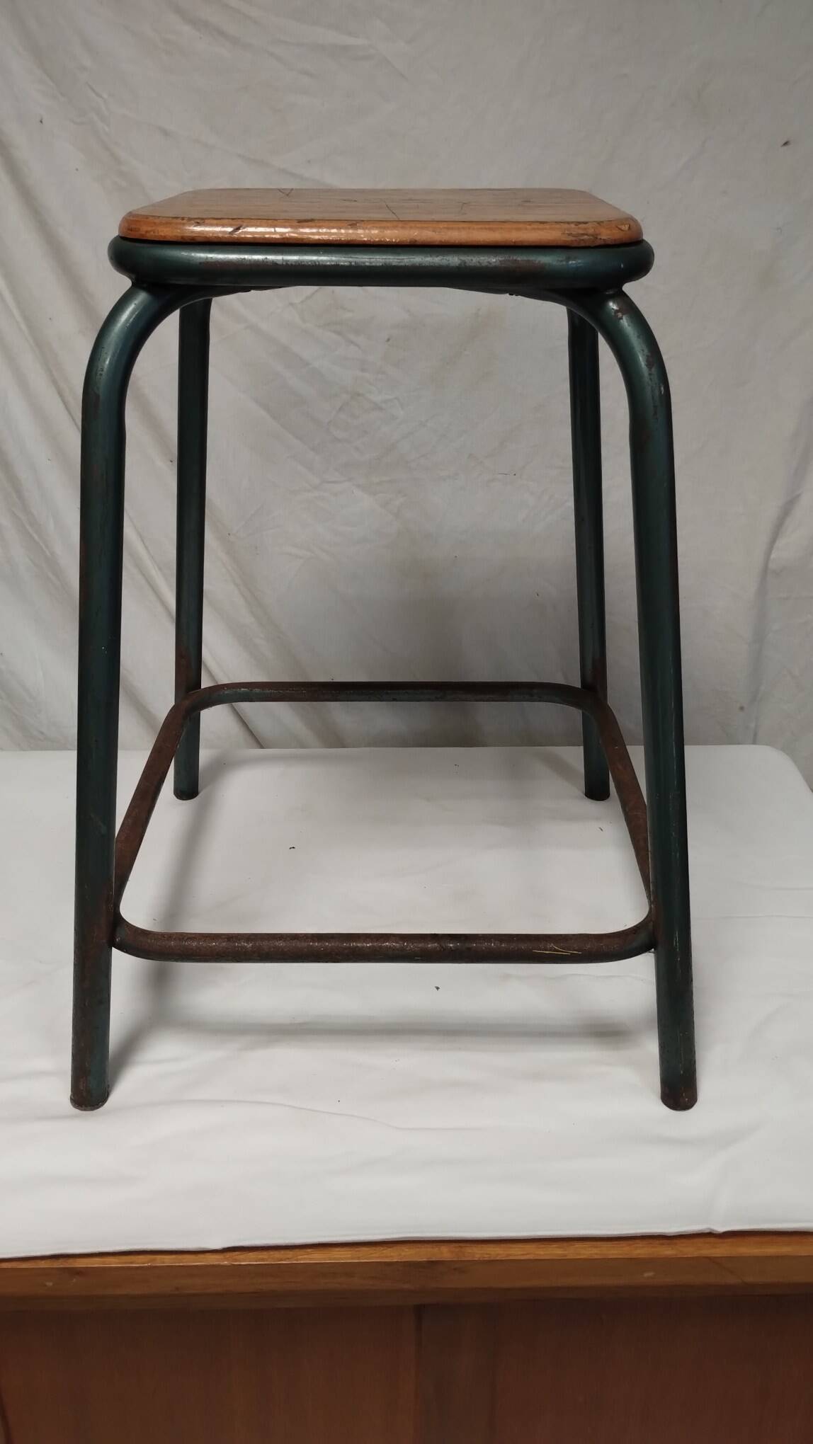 70s industrial stool