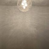 Grande lampe encastrée en verre glacé par Doria