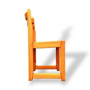 Set of 4 sleigh chairs in elm and straw Maison Regain