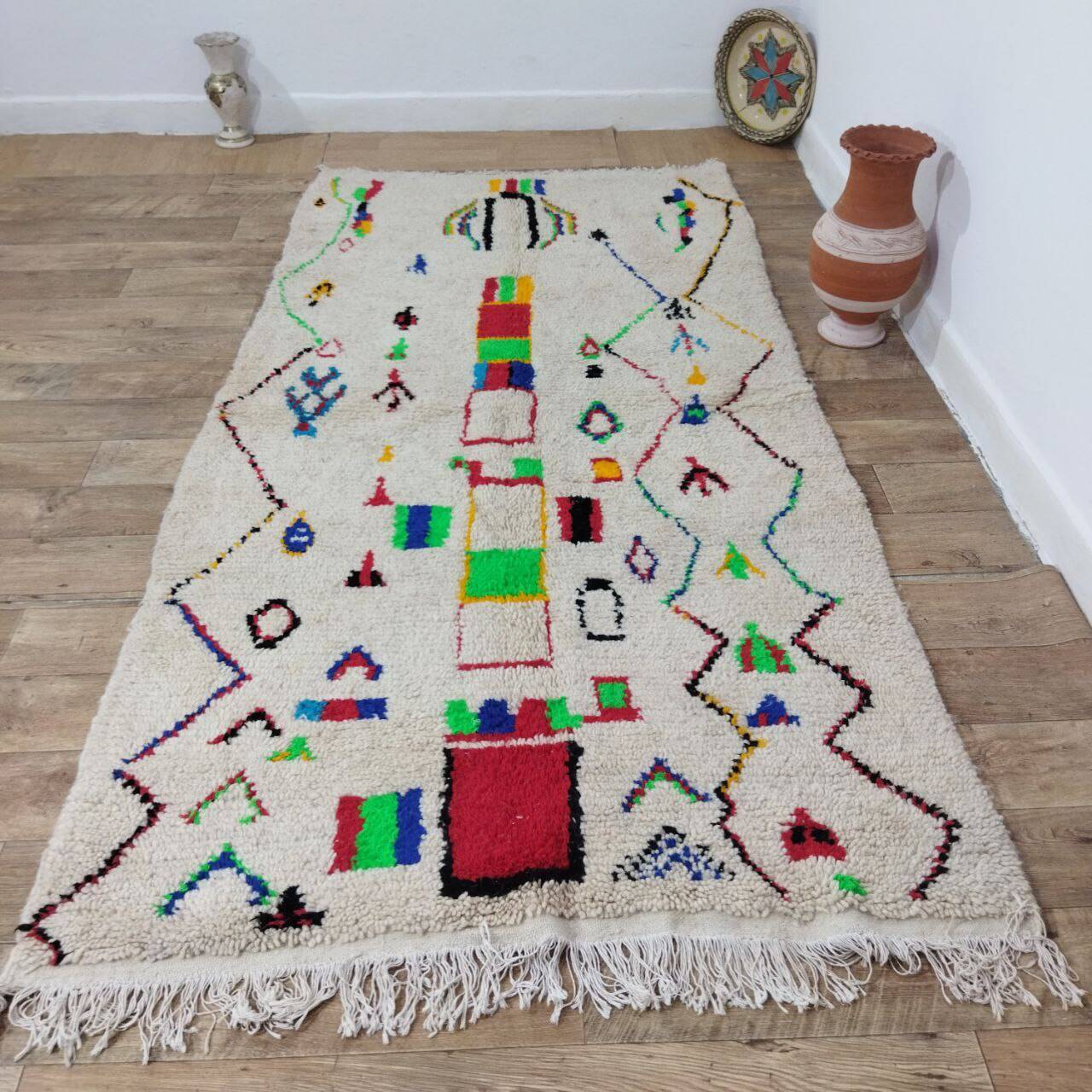 Tapis berbère marocain artisanal fait main 270 X 136 CM