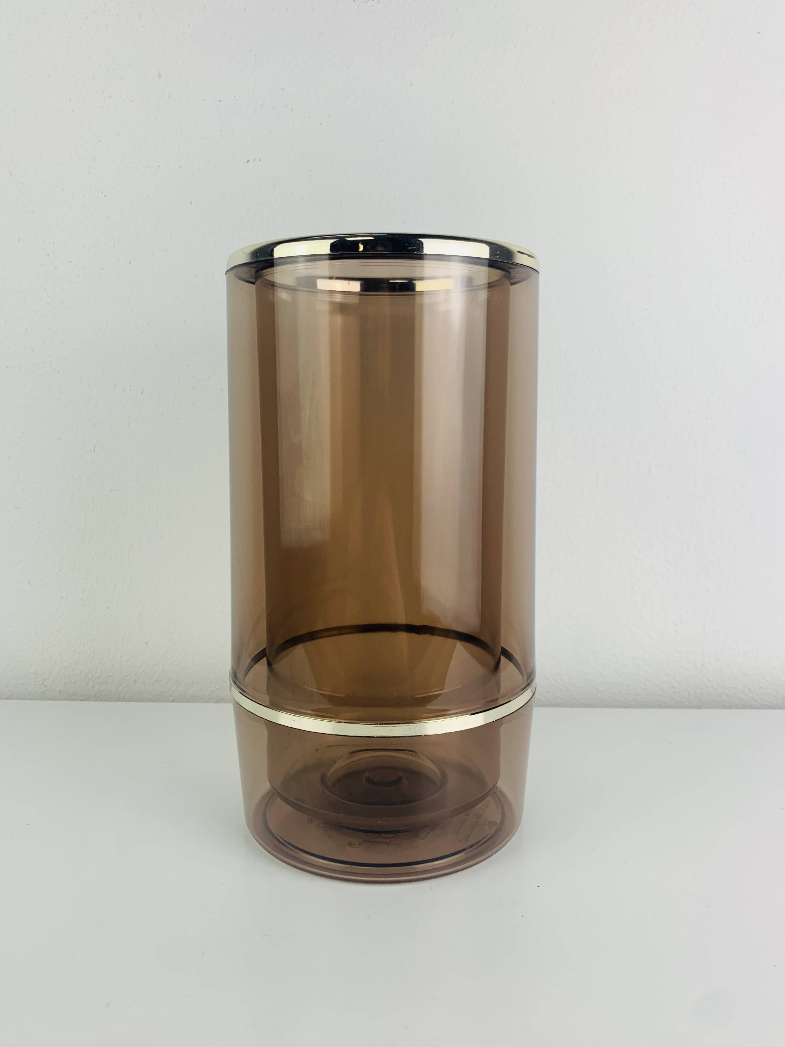 Ice bucket wine cooler "Vinicool" by Spong, plexiglass, 70s