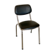 Chaise en aluminium chromé et skaï noir