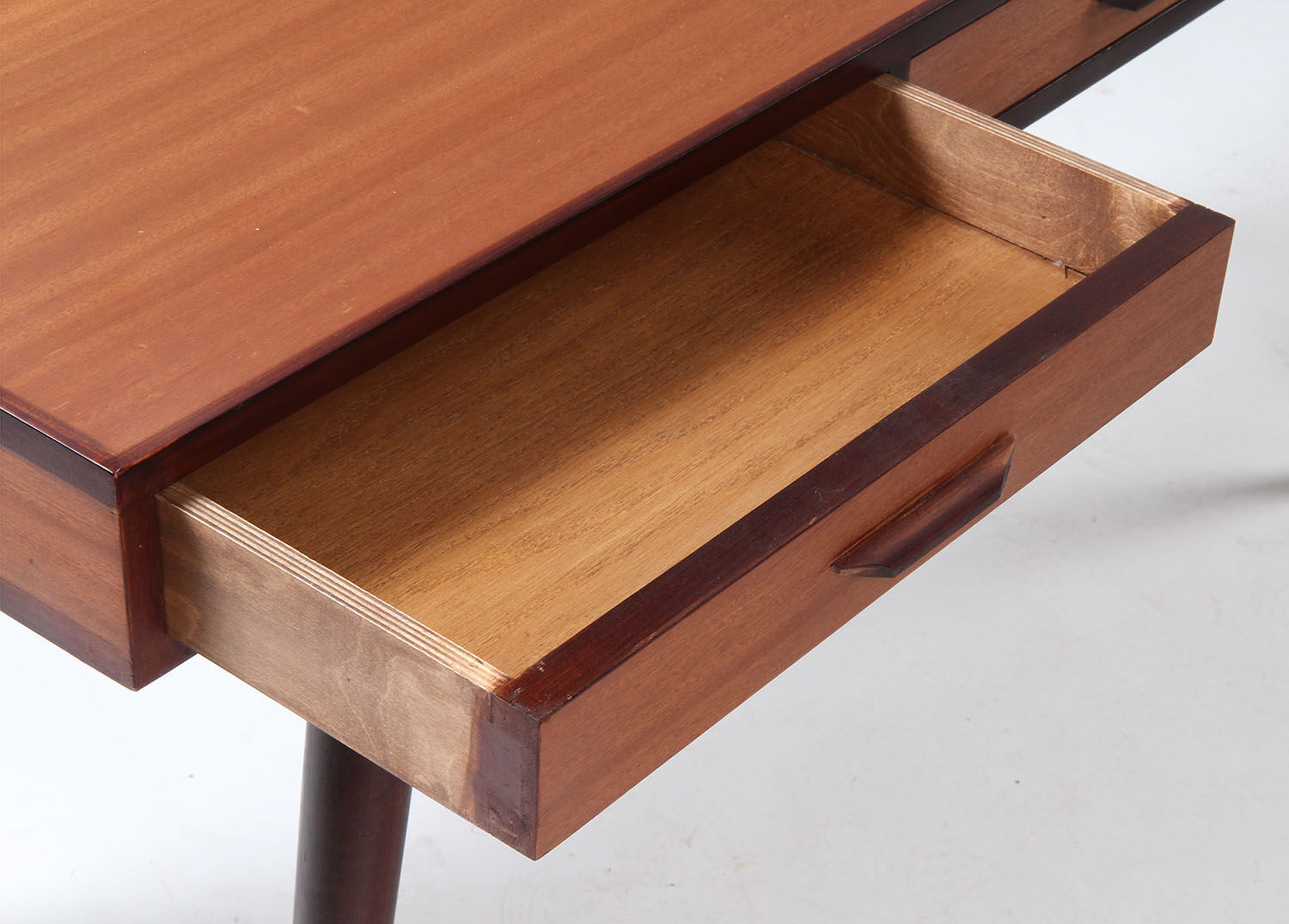 Teak minister's desk consisting of 3 drawers