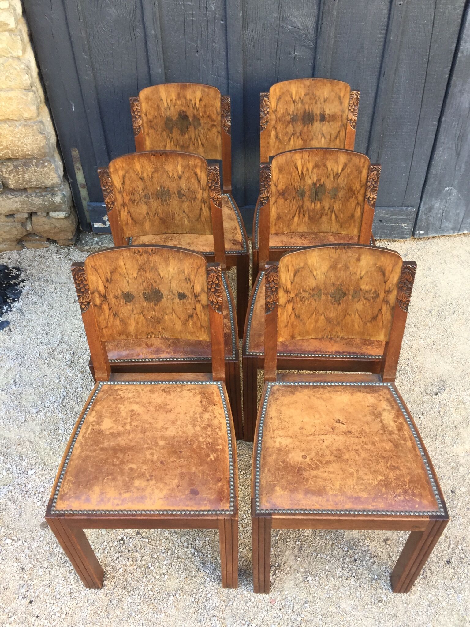 6 art deco chairs