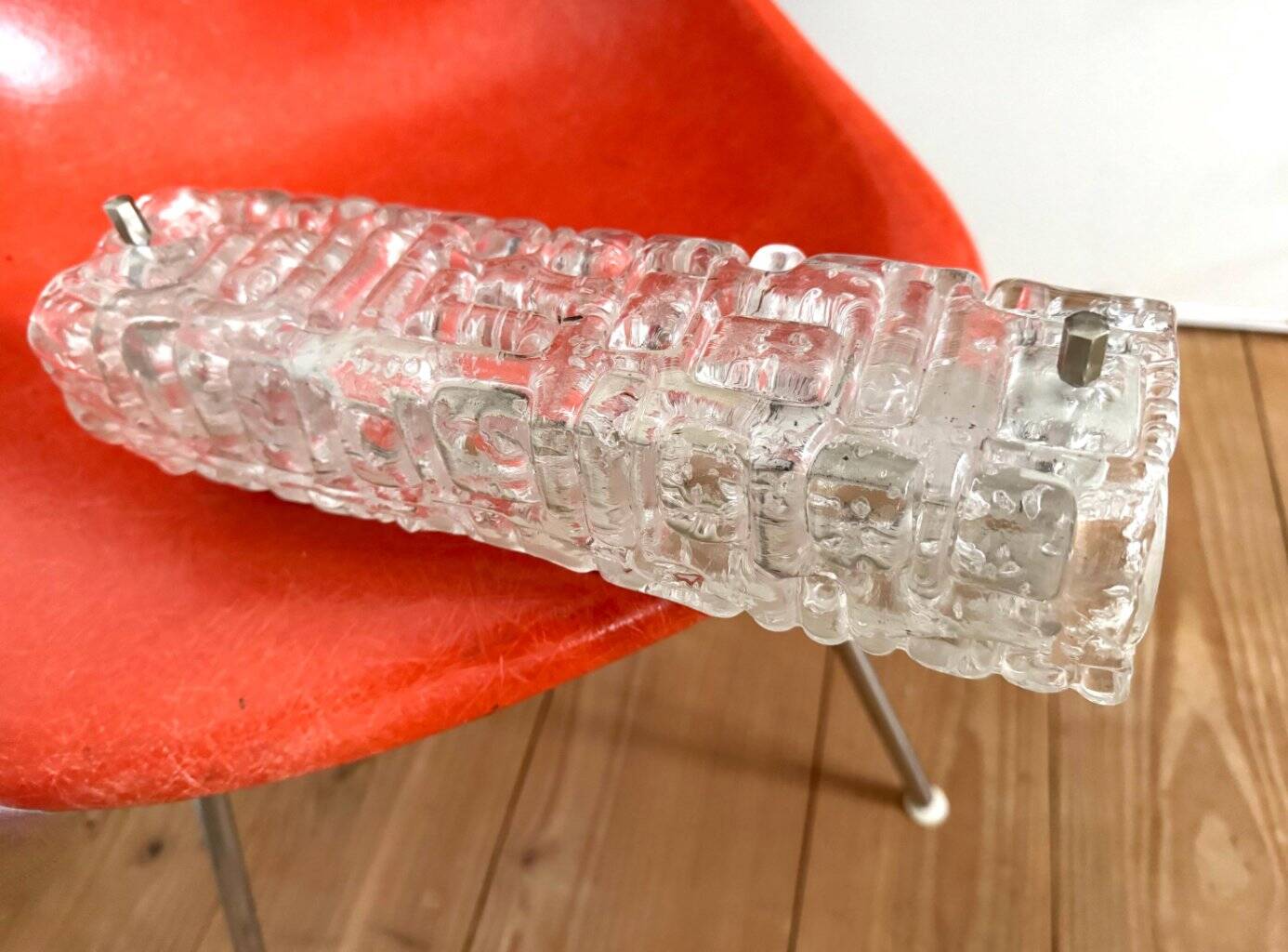 Vintage crystal wall sconce by Gert Nyström, 1960s