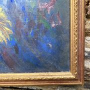 Huile sur toile fleurs G de Marco 50X60