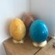 Lot de 3 œufs en onyx