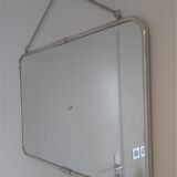 Large barber mirror/rectangular bathroom with metal border 57cm/40cm