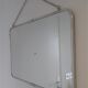 Large barber mirror/rectangular bathroom with metal border 57cm/40cm