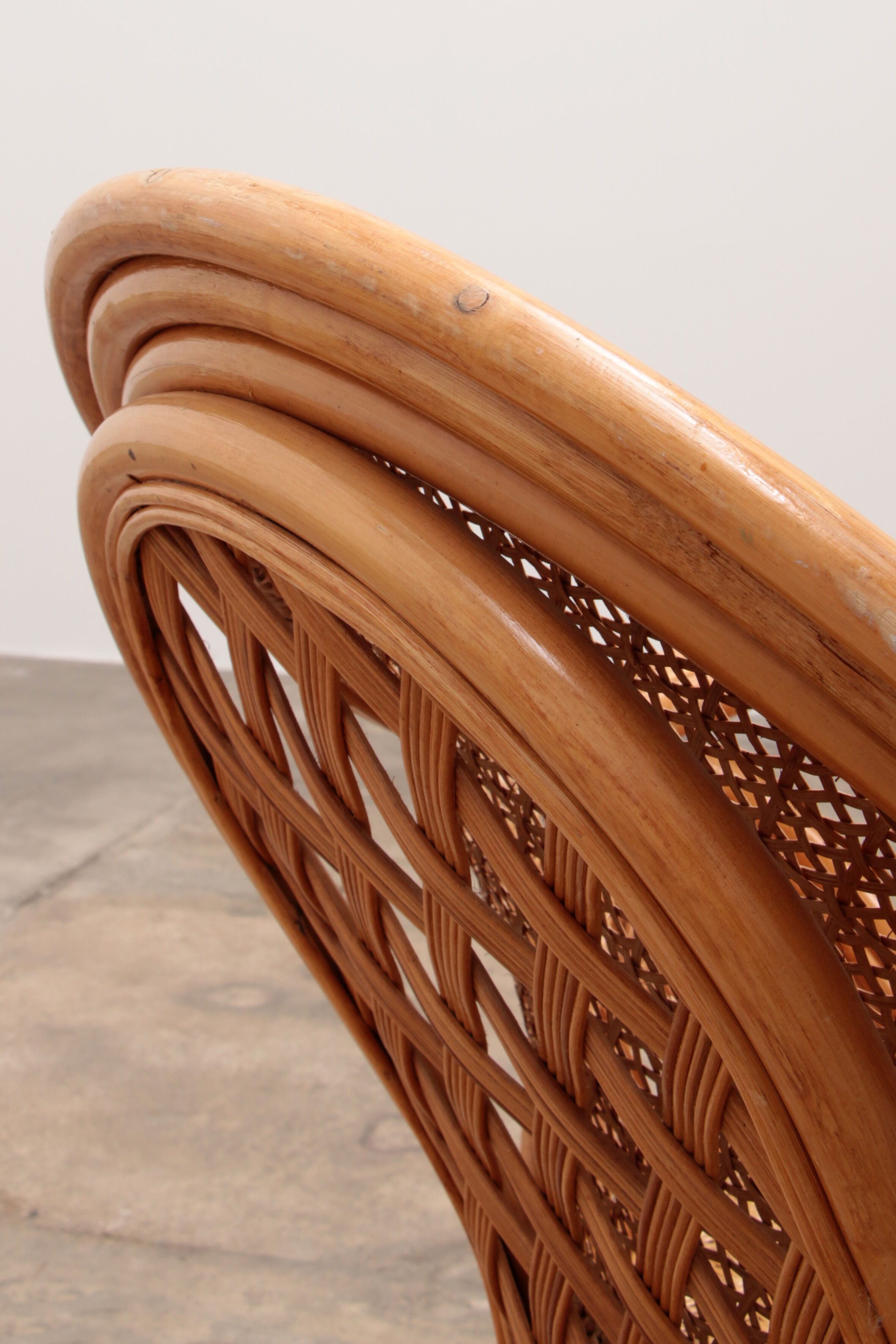 French bohemian set of 2 bamboo chairs from the 1960