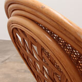 French bohemian set of 2 bamboo chairs from the 1960