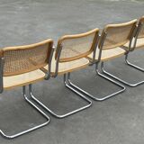 Set of 4 chairs model Cesca B32 designed by Marcel Breuer design