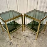 Pair of Guy Lefèvre side tables, 1970s