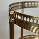 Pair of Art Deco Round Rolling Tables with Removable Tops, Maison Jans