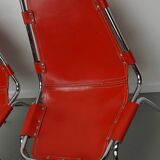 Set of Two Red Chairs by Dalvera for Les Arcs, 1960s