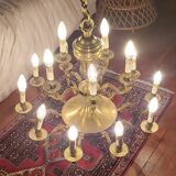 Monumental bronze chandelier