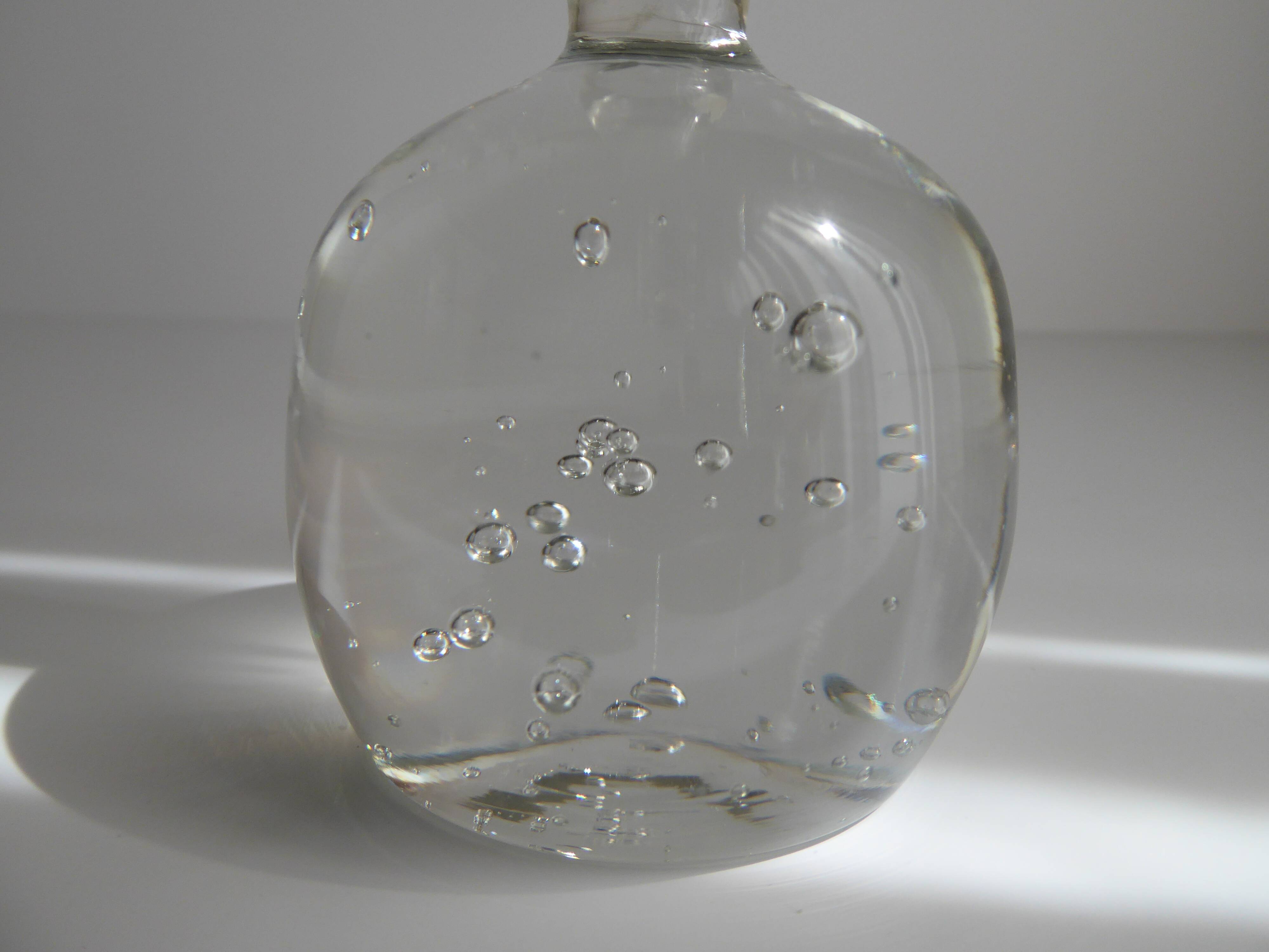 Soliflore vase in bubbled glass