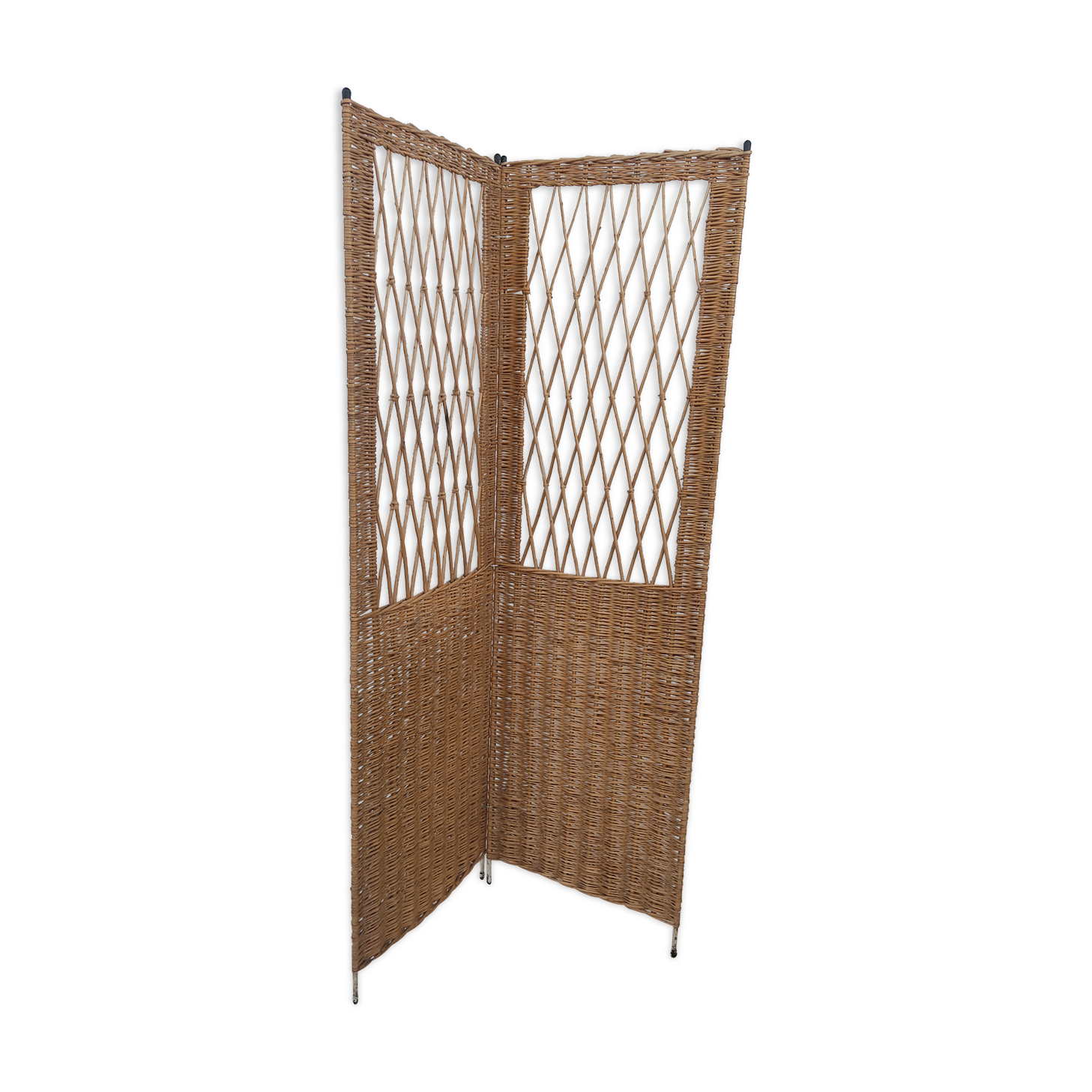 Rattan and wicker screen 2 leaves