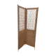 Rattan and wicker screen 2 leaves