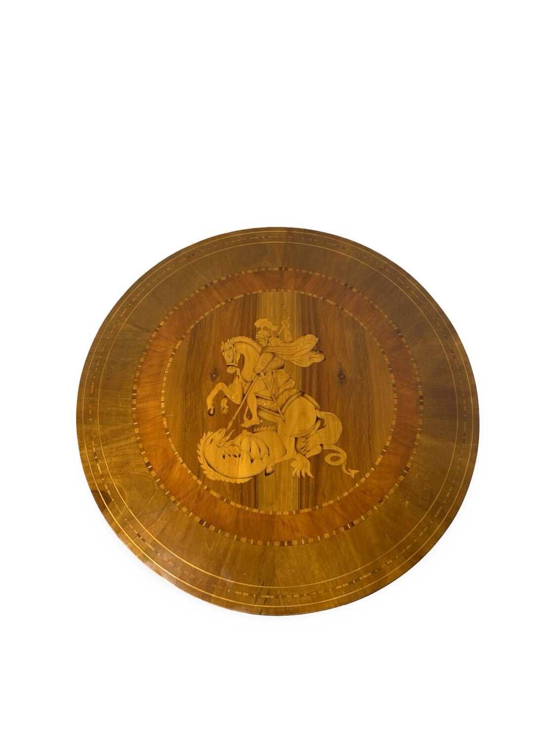 an antique Italian Sorrento occasional table top, from the 19th