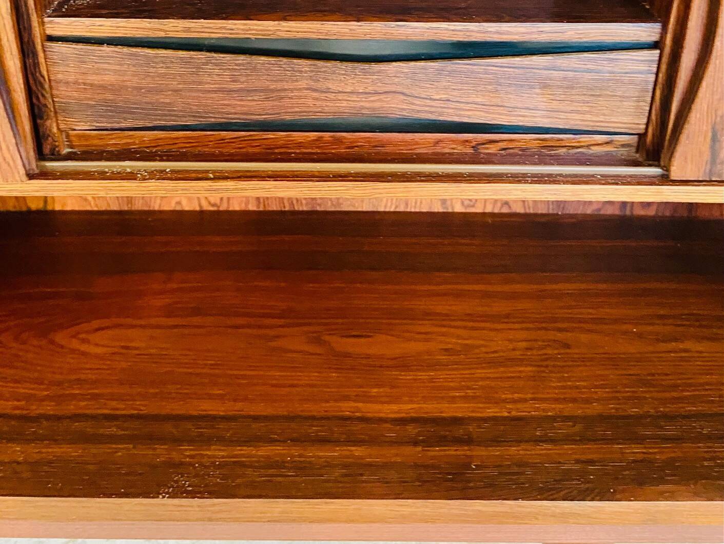 Vintage Danish mid-century retro rosewood bookcase 1960s