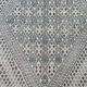 Traditional white and blue margoum carpet woven hands in pure wool